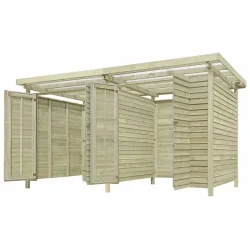 Bronzeklasse: Jmkiil redskabsskur model Riga 8,5m2 med 2 dobbeltdre