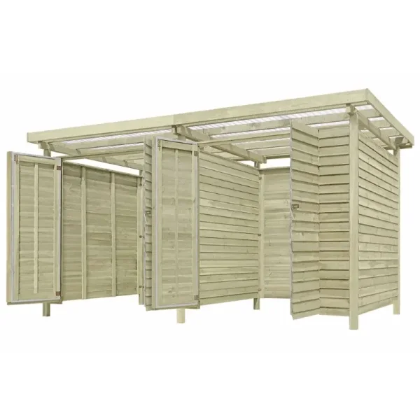 Bronzeklasse: Jmkiil redskabsskur model Riga 8,5m2 med 2 dobbeltdre