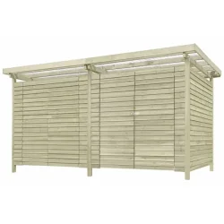 Bronzeklasse: Jmkiil redskabsskur model Riga 8,5m2 med 2 dobbeltdre