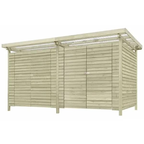 Bronzeklasse: Jmkiil redskabsskur model Riga 8,5m2 med 2 dobbeltdre