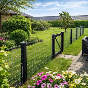 Rionethegn med sortmalede tr�stolper af model Billund - S�lvklasse