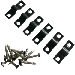 Beslag til rionet i pulverlakeret sort