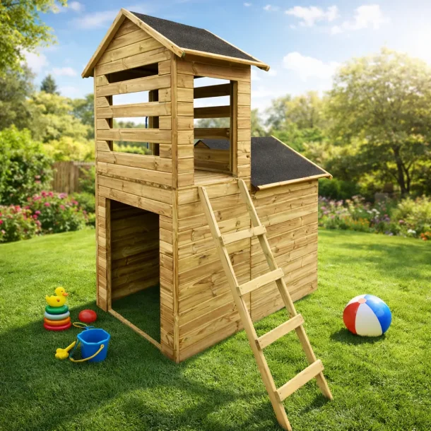 Roberto tr�legehus - solidt t�rnhus til leg og eventyr 1,95m2