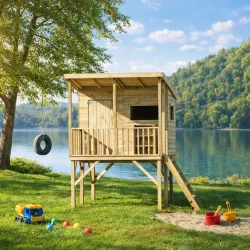 Legehus Robin p� stolper � eventyr og leg i h�jden - S�lvklasse 3,8m2