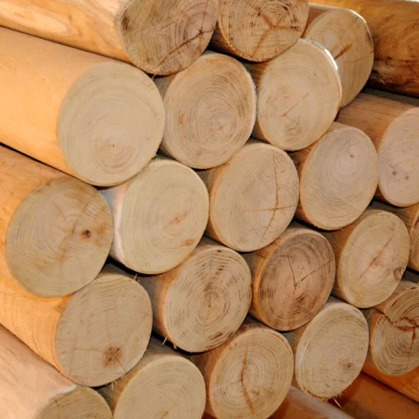 Platinklasse: Raftehegn med bark 5-9cm rafter inkl. ROBINIESTOLPER og tilbehr