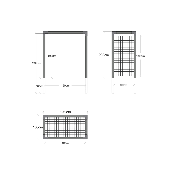 Rosenbue/pergola med espalier