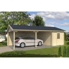 Runavik carport med skur (70mm godstykkelse)