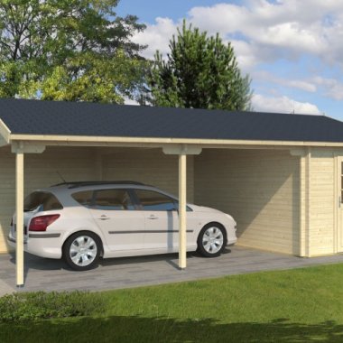 Runavik carport med skur (70mm godstykkelse) (carport model)