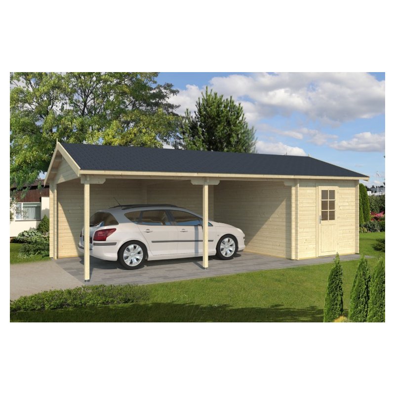 Runavik carport med skur (70mm godstykkelse)