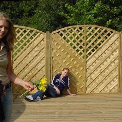 Saragossa lamelhegn med bue og espalier 180x180/161 (BxH)