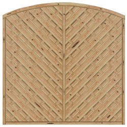 Saragossa lamelhegn med bue i lrk 180x180/161 (BxH)