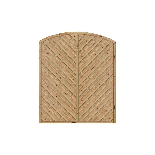 Saragossa lamelhegn med bue i lrk 150x180/161 (BxH)