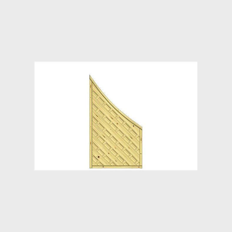 Lamelhegn med bue skrfag 90x160/70 - model Saragossa