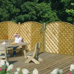 Saragossa lamelhegn med bue 180x180/161 (BxH)