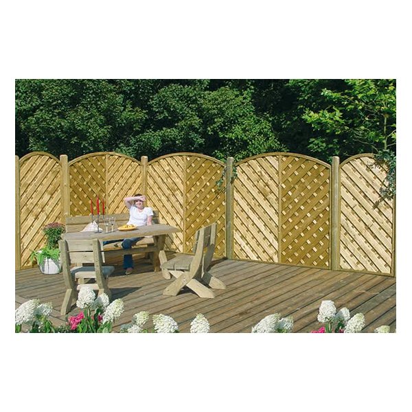 Saragossa lamelhegn med bue 180x180/161 (BxH)