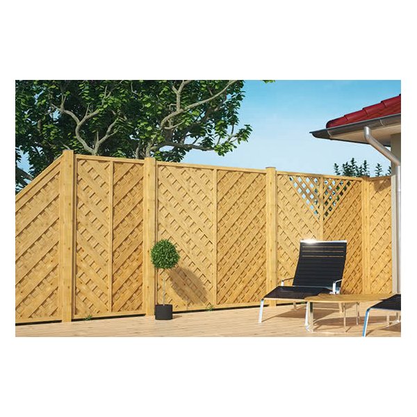 Saragossa lamelhegn i lrk skrfag 90x180/90cm (BxH)