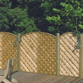 Saragossa lamelhegn med bue 90x180/161 (BxH)