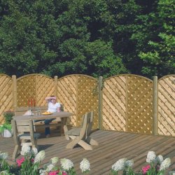 Saragossa lamelhegn med bue 150x180/161 (BxH)