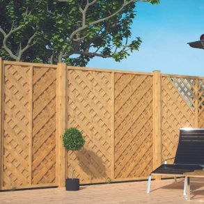 Saragossa lamelhegn i l�rk 180x180cm (BxH)