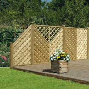 Lamelhegn med skrfag 90x180/90cm - model Saragossa