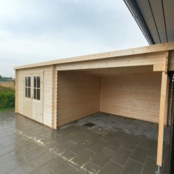 Redskabsskur model Sebbelev 7,8 m&sup2; + udhng 10,76 m&sup2; - Guldklasse