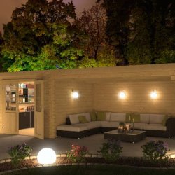 Redskabsskur model Sebbelev 7,8 m&sup2; + udhng 10,76 m&sup2; - Guldklasse