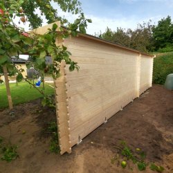 Redskabsskur model Sebbelev 7,8 m&sup2; + udhng 10,76 m&sup2; - Guldklasse