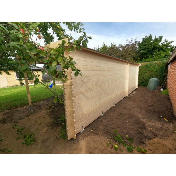 Redskabsskur model Sebbelev 7,8 m&sup2; + udhng 10,76 m&sup2; - Guldklasse