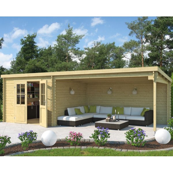 Redskabsskur model Sebbelev 7,8 m&sup2; + udhng 10,76 m&sup2; - Guldklasse