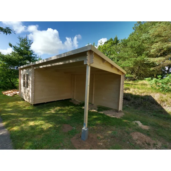 Redskabsskur model Sebbelev 7,8 m&sup2; + udhng 10,76 m&sup2; - Guldklasse