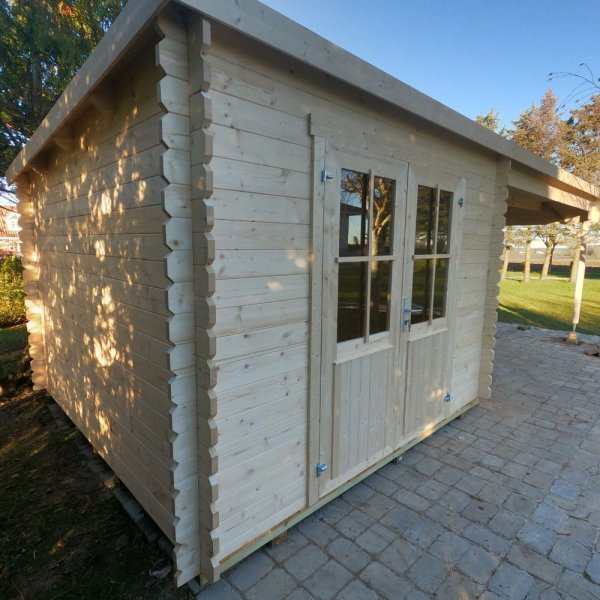 Redskabsskur model Sebbelev 7,8 m&sup2; + udhng 10,76 m&sup2; - Guldklasse