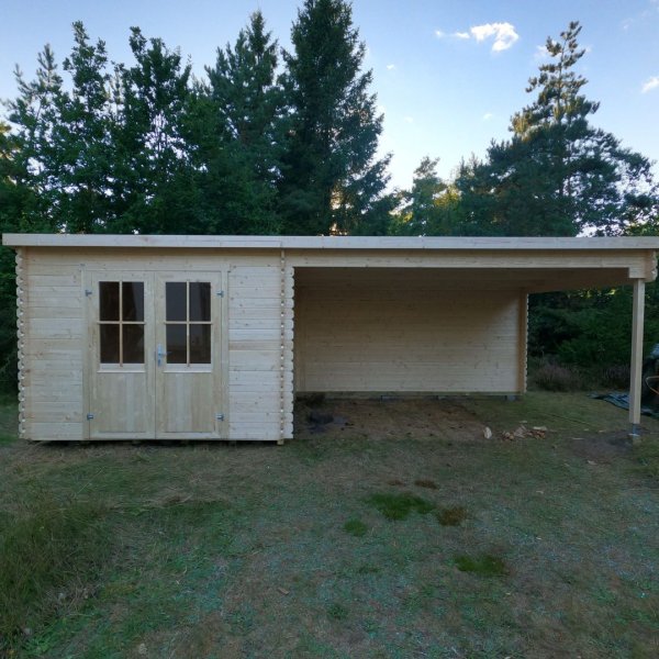 Redskabsskur model Sebbelev 7,8 m&sup2; + udhng 10,76 m&sup2; - Guldklasse