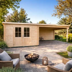 Redskabsskur model Sebbelev 7,8 m� + udh�ng 10,76 m� - Guldklasse