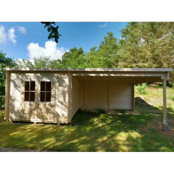 Redskabsskur model Sebbelev 7,8 m&sup2; + udhng 10,76 m&sup2; - Guldklasse