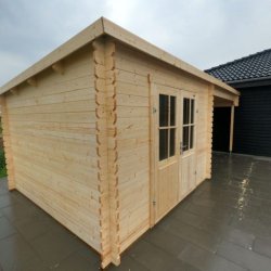 Redskabsskur model Sebbelev 7,8 m&sup2; + udhng 10,76 m&sup2; - Guldklasse