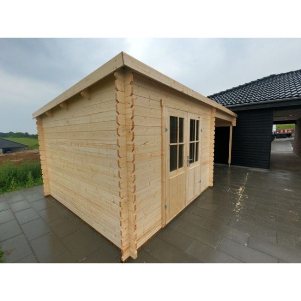 Redskabsskur model Sebbelev 7,8 m&sup2; + udhng 10,76 m&sup2; - Guldklasse