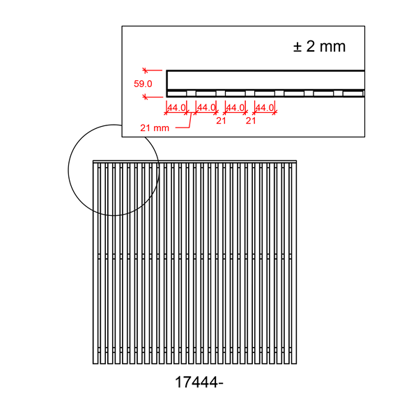 Sendai hegn i hvid 180x180cm (BxH)