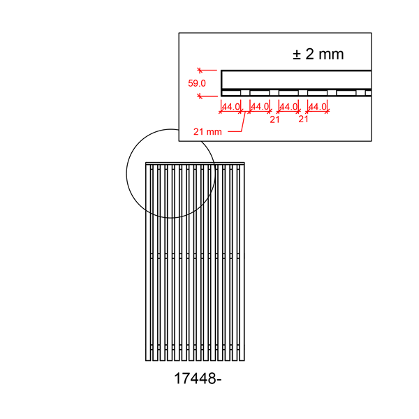 Sendai hegn i hvid 90x180cm (BxH)