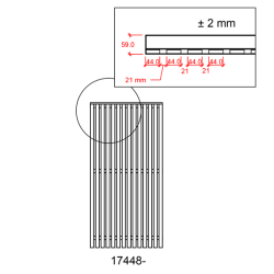 Sendai hegn i sort 90x180cm (BxH)