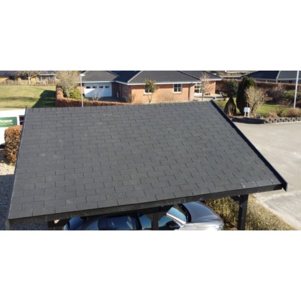 Tagpap shingles p 15m2 i sort (5 pakker)