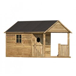 Simon legehus med udhng  et klassisk trlegehus til leg og kreativ udfoldelse