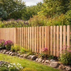 Skagen stakit i trykimpr�gneret tr� model 