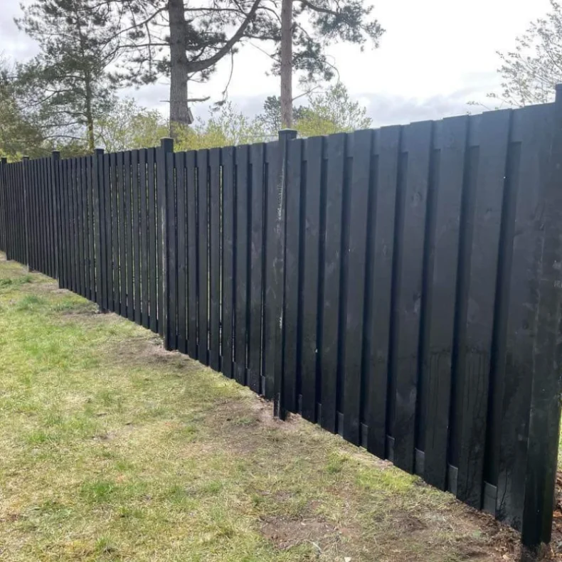 Skanderborg plankevrk 180x180cm i grundmalet sort - Outlet varer 