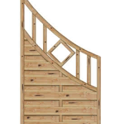 Mayor hegn med bue i l�rk 90x161/90cm (BxH)
