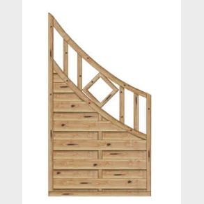 Mayor hegn med bue i l�rk 90x161/90cm (BxH)