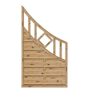 Mayor hegn med bue i l�rk 90x161/90cm (BxH)
