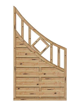 Mayor hegn med bue i l�rk 90x161/90cm (BxH)