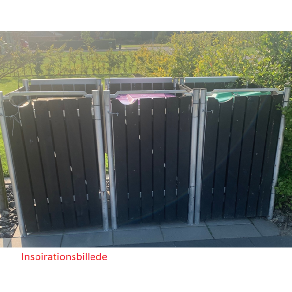 Hide Wood Black skraldespandsskjuler til 3 x 240L &#150;elegant og praktisk affaldslsning i dansk design