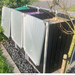 Hide Wood Black skraldespandsskjuler til 3 x 240L &#150;elegant og praktisk affaldslsning i dansk design