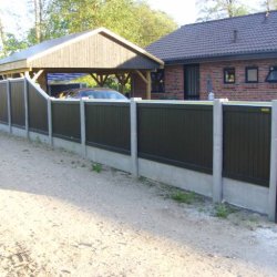 Lgtehegn trykimp. gran. sortmalet 189x120cm (150cm over jord)